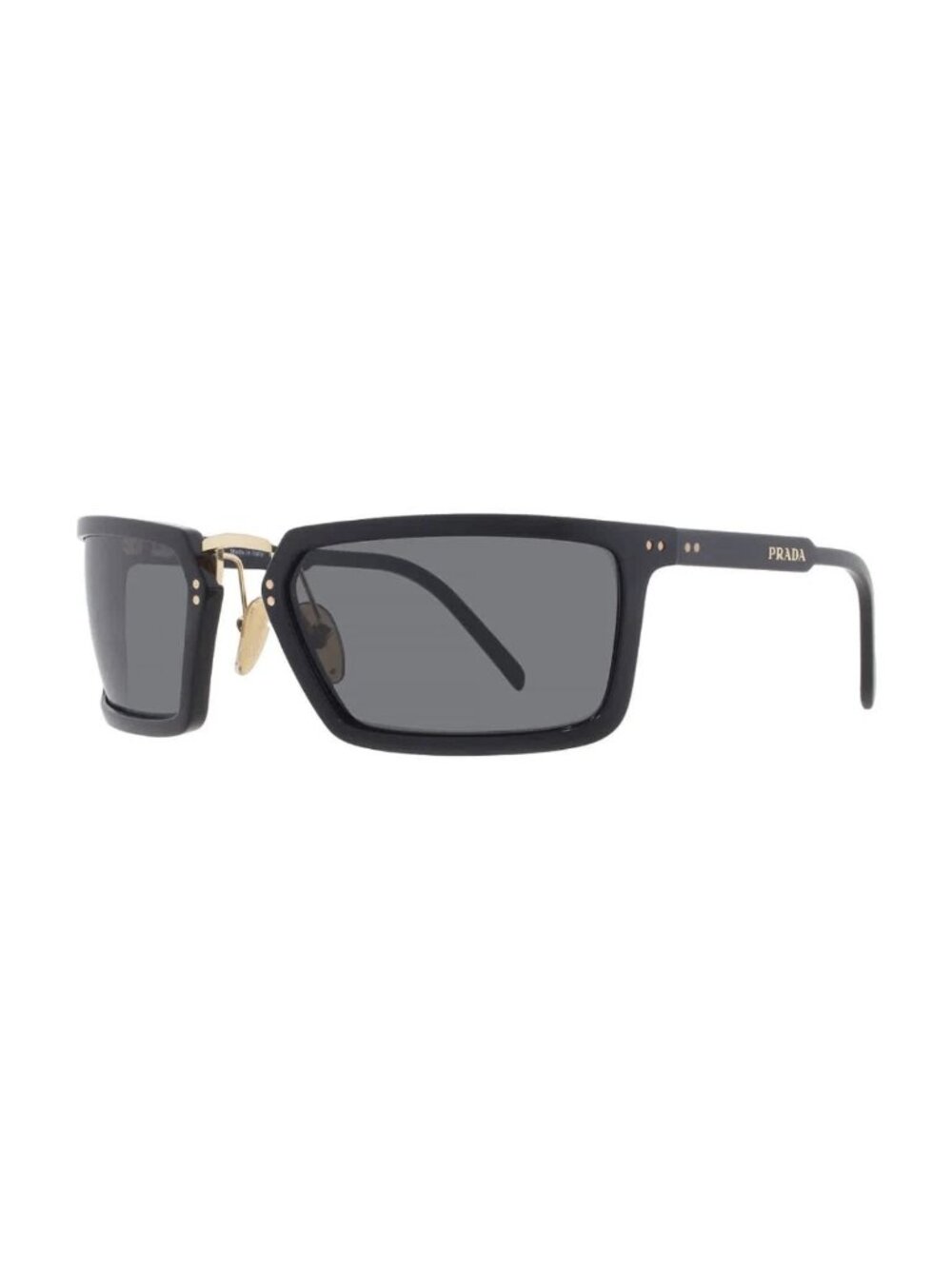 Prada Dark Grey Wrap Men's Sunglasses PR A11S 1AB5S0 62 PR A11S 1AB5S0 62